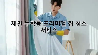제천 두학동 프리미엄 집 청소 서비스