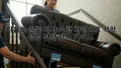 나홀로 원룸 이사? 소형 차량으로 척척! 성공 전략 완벽 가이드